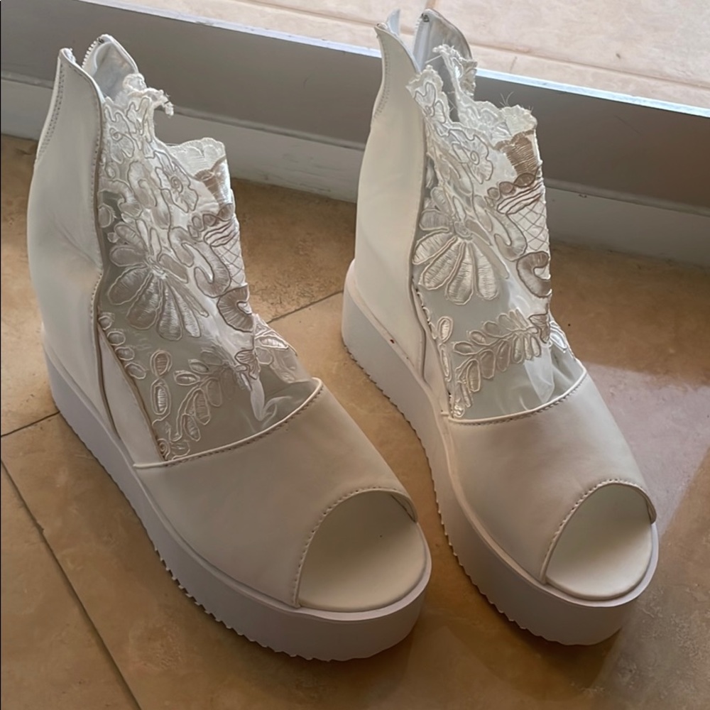 Wedding platform dancing wedges 36